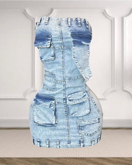 OUT OF CONTROL DENIM DRESS