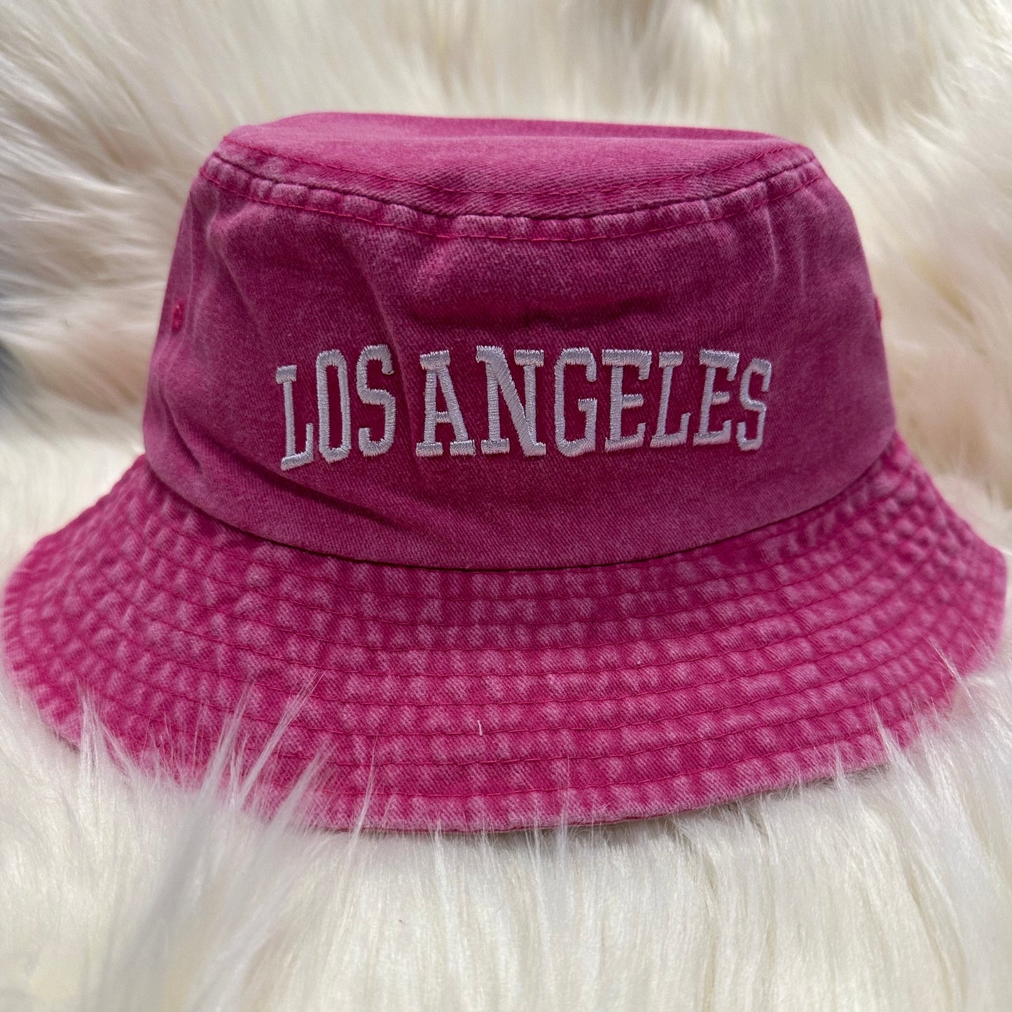 LOS ANGELES BUCKET HAT - PINK
