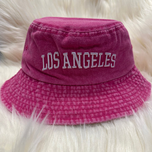 LOS ANGELES BUCKET HAT - PINK